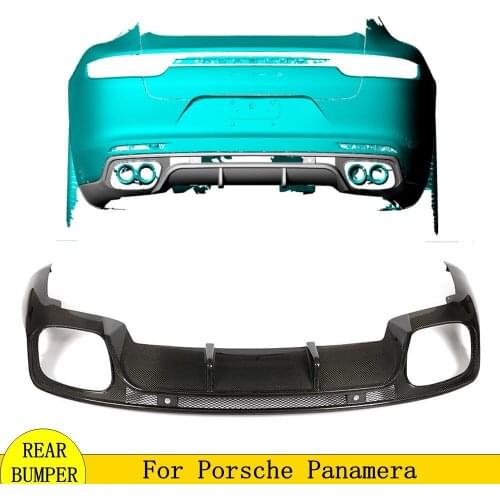 High Quality Carbon Fiber Rear lip Back Bumper Diffuser For Porsche Panamera 971 Car styling 2017 2018 2019