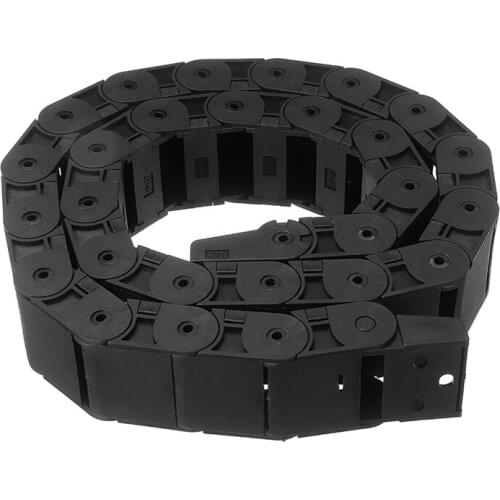 1pc Black Long Nylon Cable Drag Chain Towline For CNC Machine Tools 1M 1000mm 40" Durable R38 Wire Carrier 18*37mm