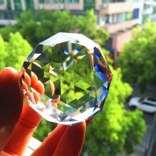 1PC/Lot,Free shipping 50mm Crystal Faceted ball, Crystal Chandelier Sphere Parts Wedding & Fengshui Products ,X-MAS Decoration