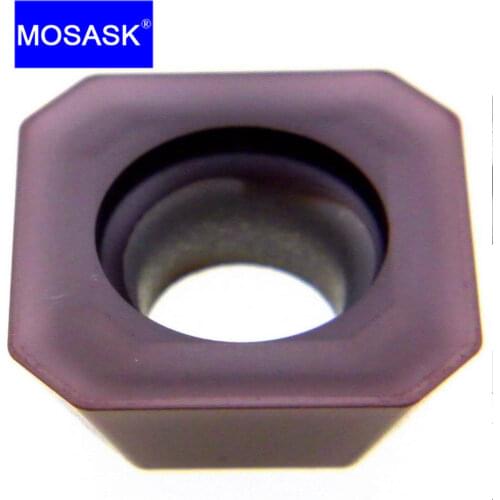 MOSASK 10PCS SEHT 1204 ZP1521 Stainless Steel Machining CNC Lathe Milling Cutter 45 degree Square Carbide Face Miil Inserts