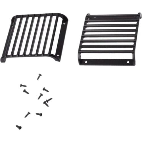 2Pcs 1:10 Headlight Grille Protective Crawler With Screws Aluminium Alloy RC Car Parts Front Guard Light Toy Cover For 1/10 TRX4