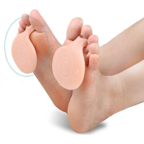2Pcs Thick Medical Silicone Toe Pads Gel Forefoot Pad Feet Care High Heels Half Insole Foot Care Sore Feet Pain Pedicure Z52501