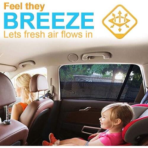 2pcs Car Styling Accessories Sun Shade Auto UV Protect Curtain Side Window Sunshade Mesh Sun Visor Protection Window Films