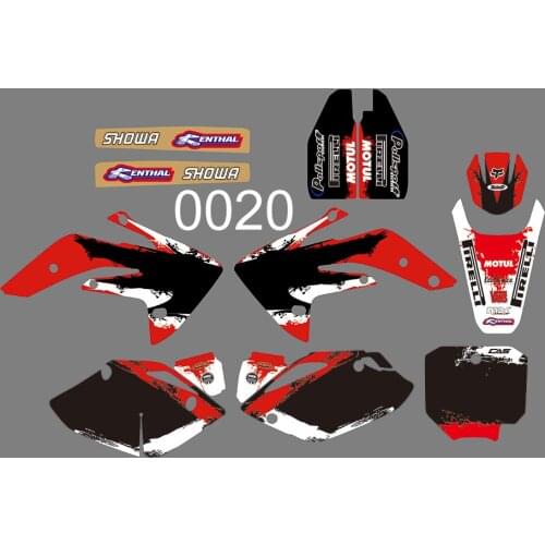 4 STYLES TEAM GRAPHICS BACKGROUNDS DECALS STICKERS FOR HONDA CRF150R 2007 2008 2009 2010 2011 2012 2013