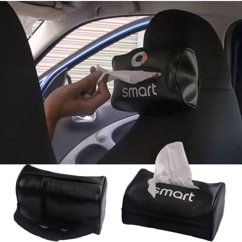 Car tissue box Car tray Holder Napkin Box For Mercedes-Benz smart 451 453 450 fortwo forfour Car accessories