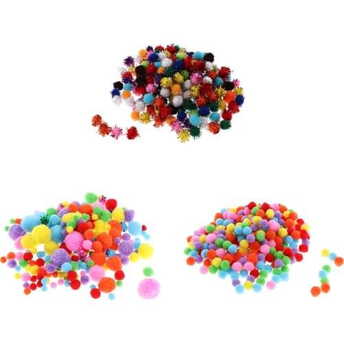 Sparkly Small Puff Kitten Cat Toys GLITTER POM POM BALLS ART CRAFT DIY TOYS