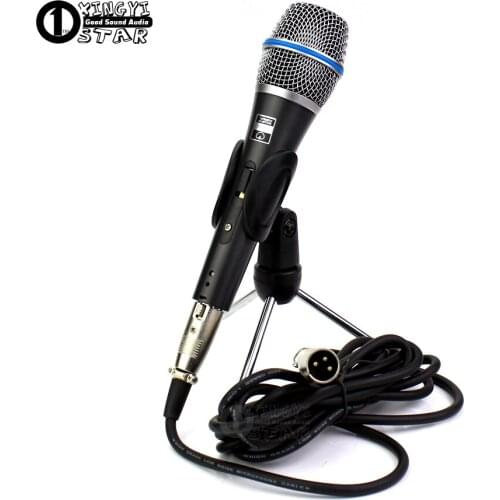 BT-87C NO/OFF Switch Handheld Dynamic Mic Holder Tripod Microphone Stand With XLR Audio Cable For BETA87C BETA87A Karaoke Mixer