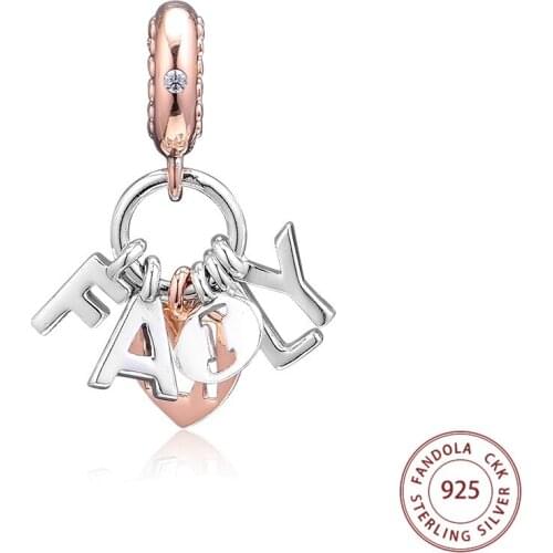 Perfect Family Dangle Charm Fits Pandora Charms Bracelet Necklaces 925 Sterling Silver Women Beads for Jewelry Making perles