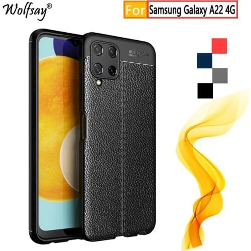 For Samsung Galaxy A22 4G Case For Samsung A22 4G Soft Rubber Housings Bumper Silicone Back Case For Samsung A22 A 22 4G Cover