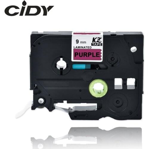 CIDY 9mm Black on Purple Label Tape Compatible p touch laminated tze P21 tz P21 tze-P21 tz-P21 tape for brother printers