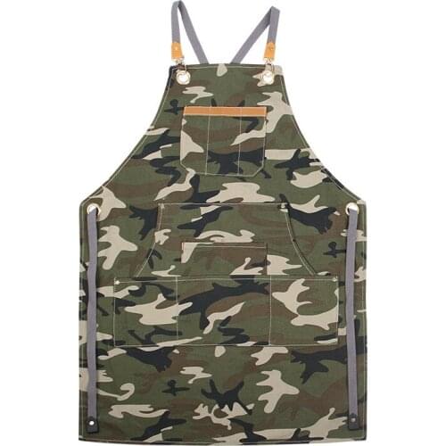 Camouflage Apron Men and Women Kitchen Waiter Outdoor Waist Waist Simple Restaurant Barbecue Shop Waterproof