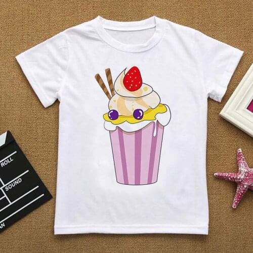 24M-8T Boys T Shirts Summer Best Friend Ice Cream Hot Dog Burger T-shirt Girl O-neck Funny Girls Shirts Retro Kids T Shirt