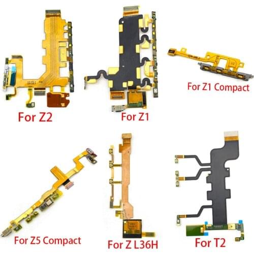 Volume Button Power Switch On Off Button Flex Cable For Xperia M4 Aqua T2 T3 Z Ultra Z1 Z2 Z3 Compact Z5 Premium
