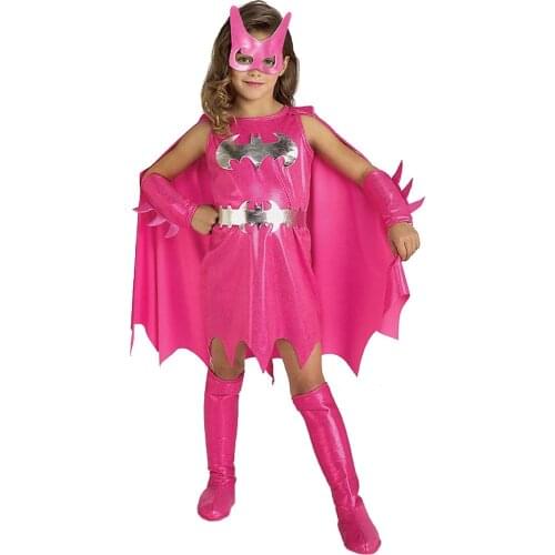 Snailify Pink Batgirl Costume Kids Movie Superhero Costume Halloween Costume For Girls