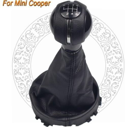 For Mini Cooper F55 F56 F54 F60 7641999 Manual 6 Speed Car Gear Shift Knob Shifter Cover Gaitor Leather Boot Cover