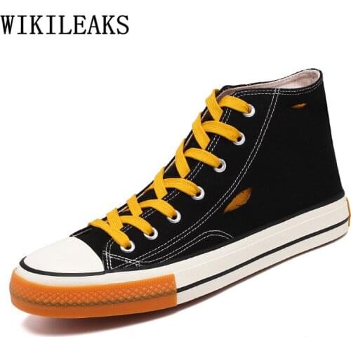 High Top Sneakers White Shoes Men Fashion Men Canvas Shoes Mens Casual Shoes Hot Sale Sepatu Pria Calzado Hombre Buty Meskie
