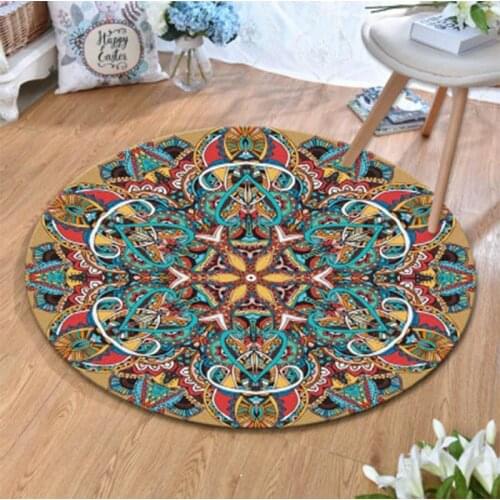 Round Morocco Carpets Pastoral Jacquard Floor Rugs For Home Living Room Bedroom Coffee Table Bohemia Rug Study Room Floor Mats