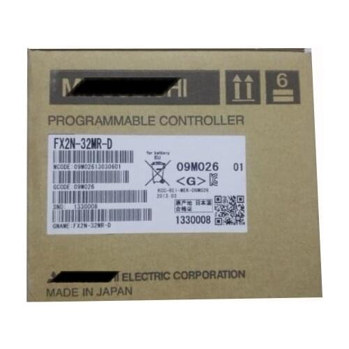 New Original FX2N-32MR-ES-UL FX2N-32MR-D Programmable Logic Controller PLC Main Unit DI 16 DO 16 Relay DC 24V