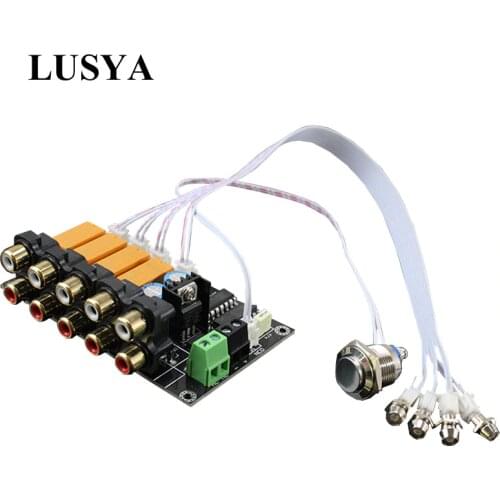Lusya 4 Ways Audio Switch Input Selection Board Touch Button DC Or AC Input 2.0 Channel Stereo Source Switching Board B9-001