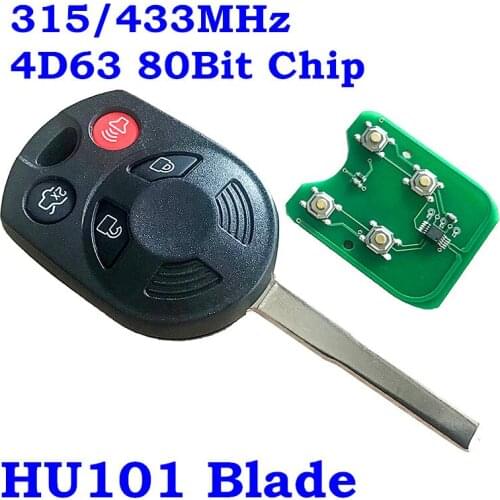 RMLKS Complete Remote Car Key Fob 4D63 Chip ID83 For Ford Edge Escape Focus For Lincoln For Mazda Mercury OUCD6000022 315/433Mhz