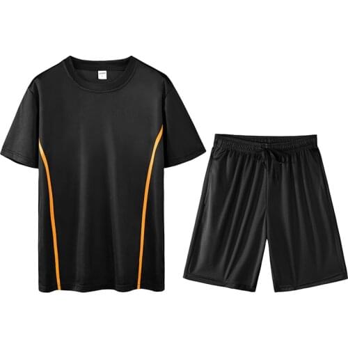 2pcs Tshirts Set Men Tracksuit Jogging Sportswear Casual Breathable T Shirts Men Quick-Drying Tops Tee Mens T Shirts Woman