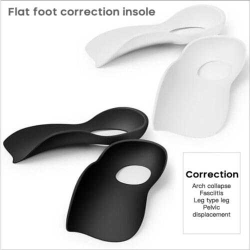 Large Size Insole For Flat Foot O-shaped Legs Arch Support Plantar Fasciitis Shoes Orthopedic Insoles For Flat Feet