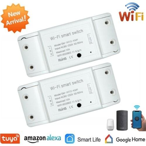 Tuya Wifi Wireless Remote Switch Light Controller Breaker Timer Smart Life Tuya APP DIY Home House With Alexa Google Smart Home