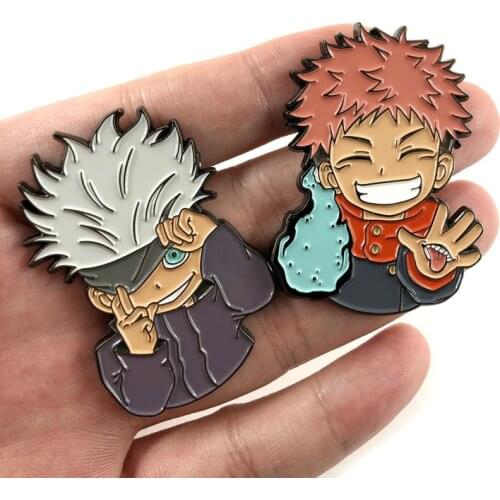 DZ1880 Japanese Anime Icons Manga Jujutsu Kaisen Enamel Lapel Pin Badge Pins Hats Backpack Decoration Jewelry Accessories Gifts