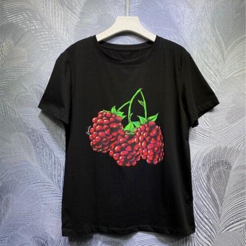 Summer Womens High quality 95%Cotton Tee Tops hot fashion casual T-shirts C820
