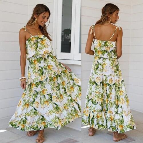 Summer Casual Holiday Style Frenulum Patchwork Suspender Women Dresses Fashion Braces Long Skirt