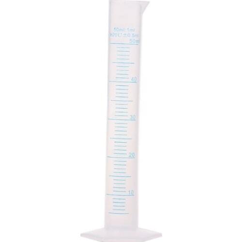 1Pcs 50mL Measuring Cylinder Laboratory Test Graduated Liquid Trial Tube Jar Tool New