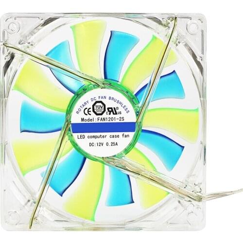 1 PCS Computer case fan 120mm LED mute fan for computer case, CPU cooler and radiator ultra-quiet