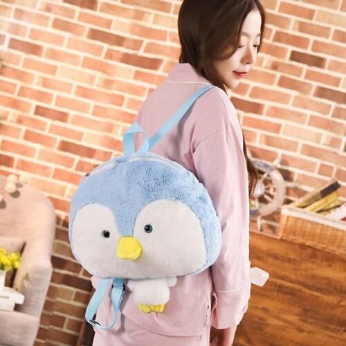 1 Pcs Cute Plush Backpack Kids School Baby Kawaii Penguin Stuffed Toy Children Bag Gift Travel Kids Toy for Little Girls Bag