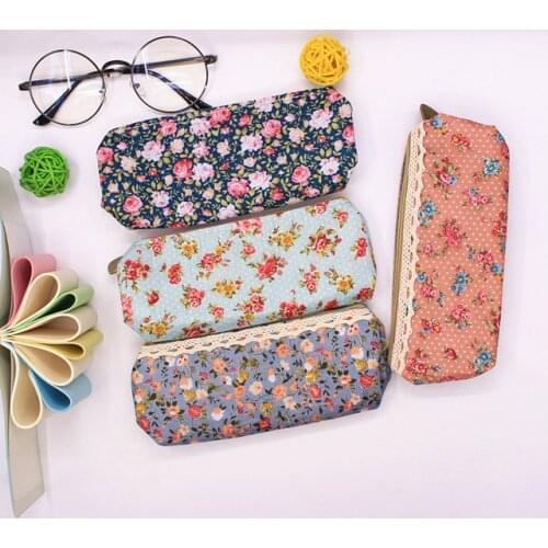 1pcs/lot Fashion Mini Retro Flower Floral Lace Pencil case Multi-Function Zipper Pencil Holder Bag Party gifts Childrens day