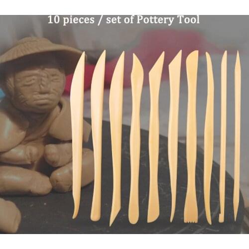 10pcs/set Clay Sculpting Tool Wax Carving Pottery Tools Plastic Carving Sculpture Shaper Polymer Modeling Clay Tools
