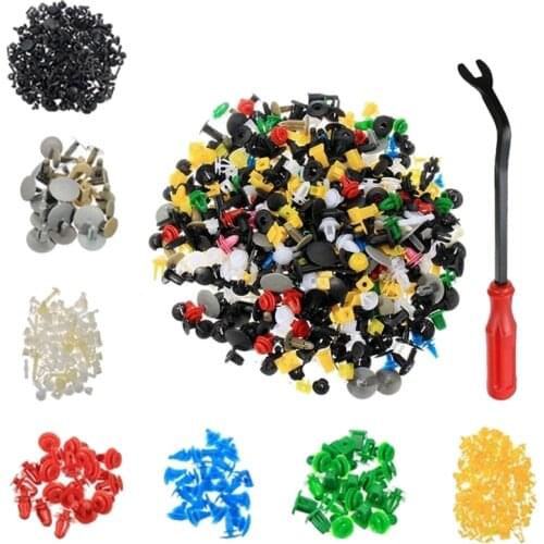 200Pcs Toolkit Auto Car Screwdriver Tool Body Plastic Push Pin Rivet Fasteners Trim Panel Moulding Clip