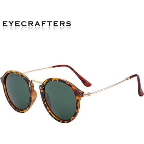 2020 Vision Fashion TR+Stainless Steel Lightweight Driving Yellow Glasses Men Women Vintage Retro Fleck Round Sunglasses NEW