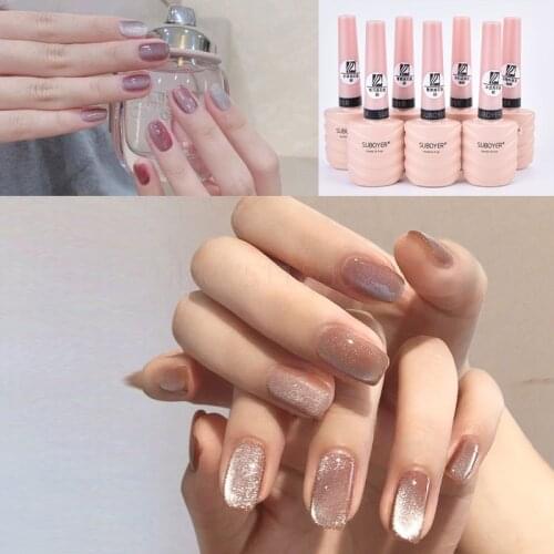 2021 Nail Glue UV Gel Nail Milk Tea Cats Eye Nail Polish Glue Smoothie Wide Magnetic Cat Eye Nail