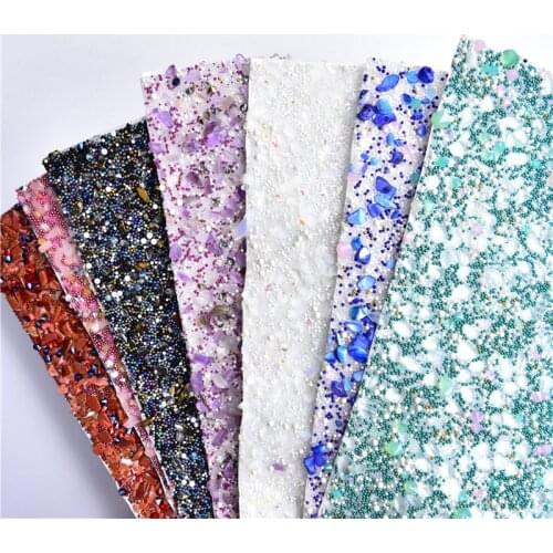 21*32Cm Natural Gravel Sheet Colorful Crushed Stone Rhinestone Caviar Beads Stickers Diy Hotfix/Self Adhesive Wall Accessories