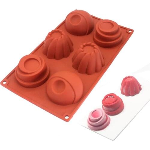 3 Shapes Mixed Mould Non-stick Silicone Cake Mold Art Mousse Mould Silikonowe Chocolates Muffin Pudding Baking Pastry