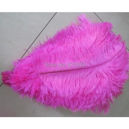 50Pcs/Lot!Wholesale Beautiful Wedding Feather ostrich feathers 16-18inches 40-45CM rose colour freeshipping