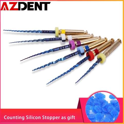 6pcs/pack 25mm,SX-F3 Dental Files Root Canal Dental Engine Use Rotary Heat Activated Canal Root Files Endodontic