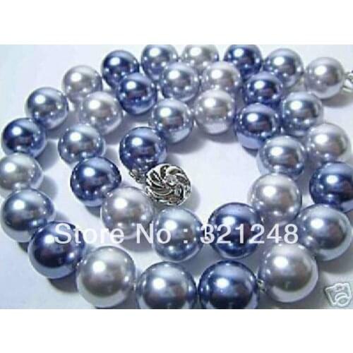 Free shipping fashion 10mm multicolor imitation shell pearl round beads necklace for women hot sale jewelry making 18inch MY1401