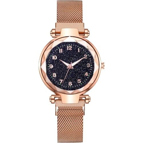 Fashion Women Bracelet Watches Black Dial Rose Gold Ladies Watch Luxury Quartz Stainless Steel Wristwatches Relogio Feminino