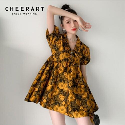 Желтые летние платья Cheerart China At AliExpress
