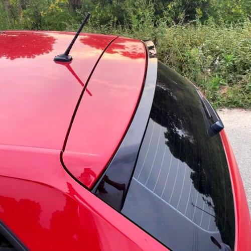 For Volkswagen New Polo 2019 2020 2021 2022 ABS Plastic Gloss Black Painted Rear Trunk Wing Top Spoiler