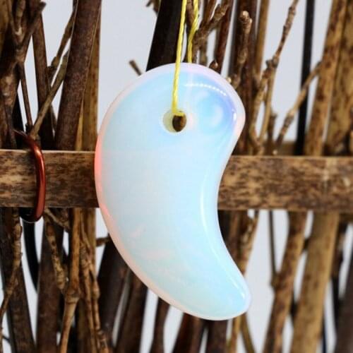 Factory outlet natural opal moonstone 35*20mm magatama pendant top quality charms diy jewelry accessories B1832