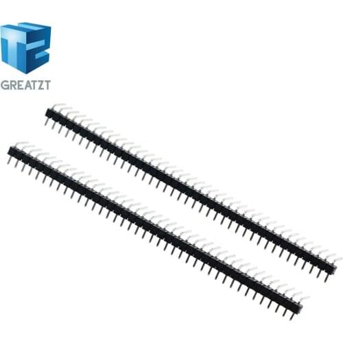 Hot Sale 10pcs 40 Pin 1x40 Single Row Male 2.54mm Breakable Pin Header Right Angle Connector Strip bending