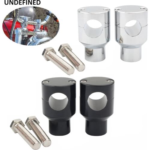 Motorcycle Aluminum 7/8" 1'' Handlebar Riser Clamp For Harley Custom Springer Bobber Chopper For 22mm 25mm Handlebars
