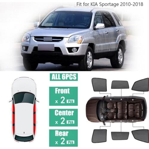Side Windows Magnetic Sun Shade UV Protection Ray Blocking Mesh Visor Fit For Kia Sportage 2010-2018